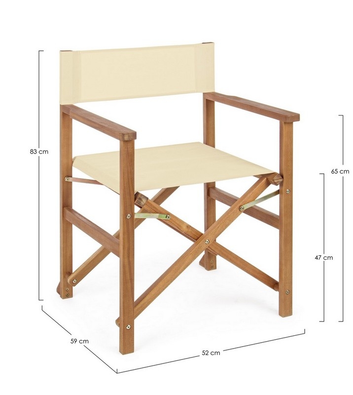 Sedia Regista Noemi Ecru – Bizzotto 2