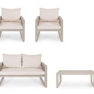 Set 4 pezzi salotto C-C Captiva Peyote - Bizzotto